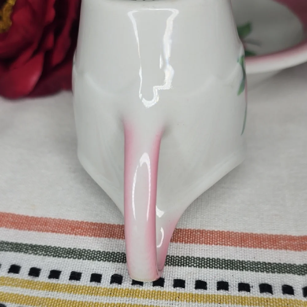 Charming Shenango Floral Creamer and Saucer Set